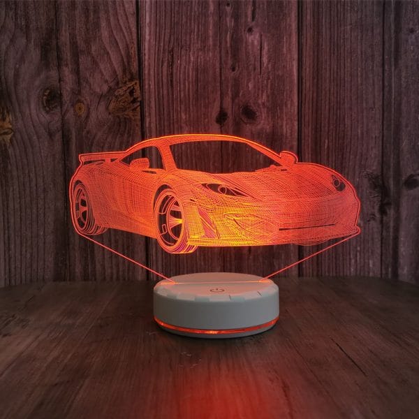 Creative sports car 3d night light colorful color changing - Image 2