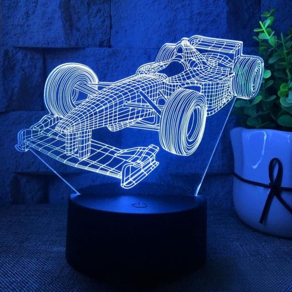 USB Sports Car Model 3D Illusion Night Light - Image 5