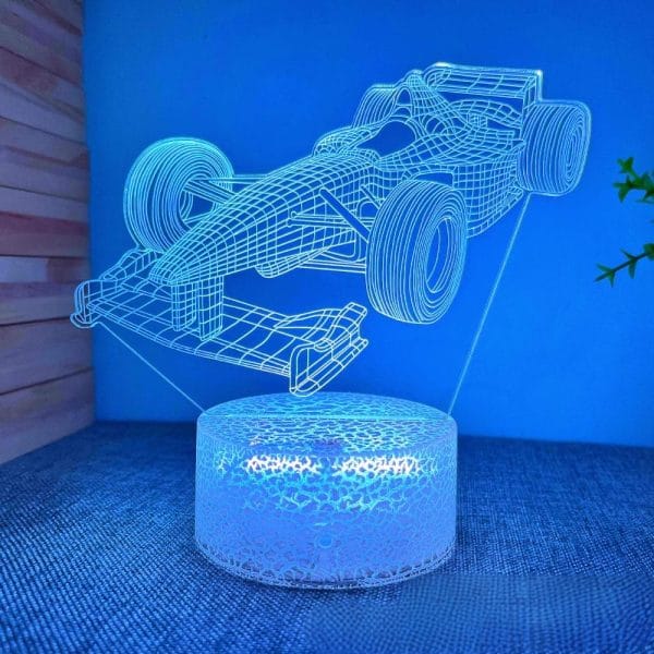 USB Sports Car Model 3D Illusion Night Light