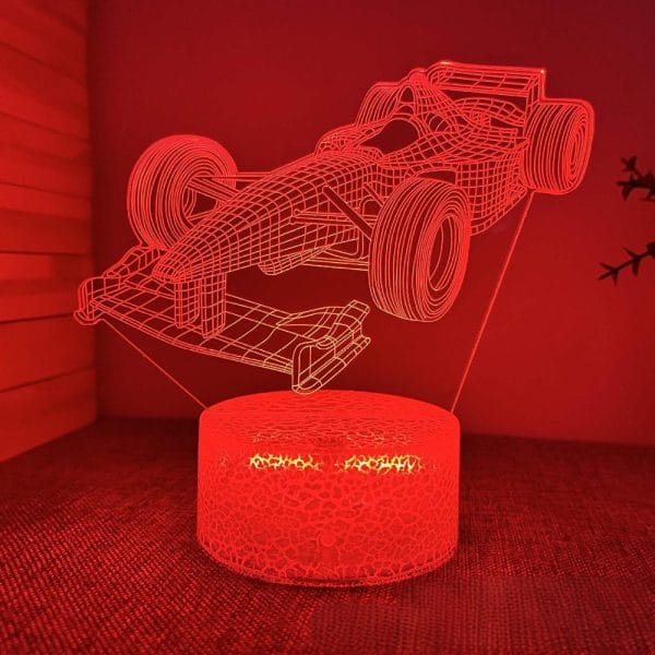 USB Sports Car Model 3D Illusion Night Light - Image 6