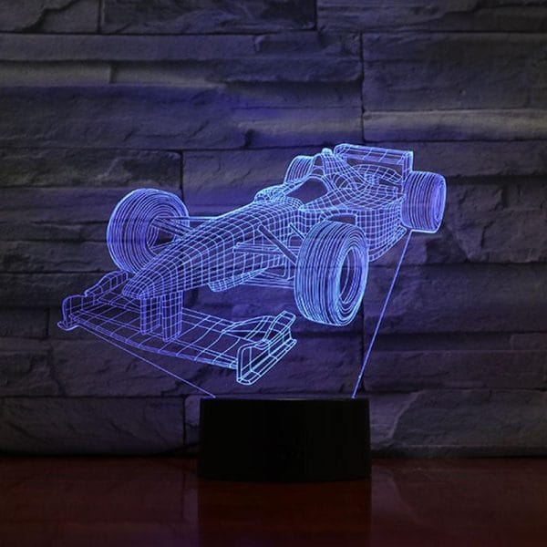 USB Sports Car Model 3D Illusion Night Light - Image 7