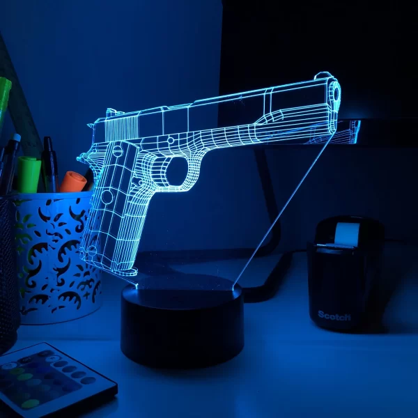 Pistol 2-1 3D Illusion Lamp