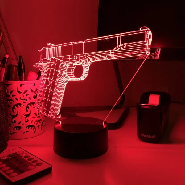 Pistol 2-1 3D Illusion Lamp - Image 5