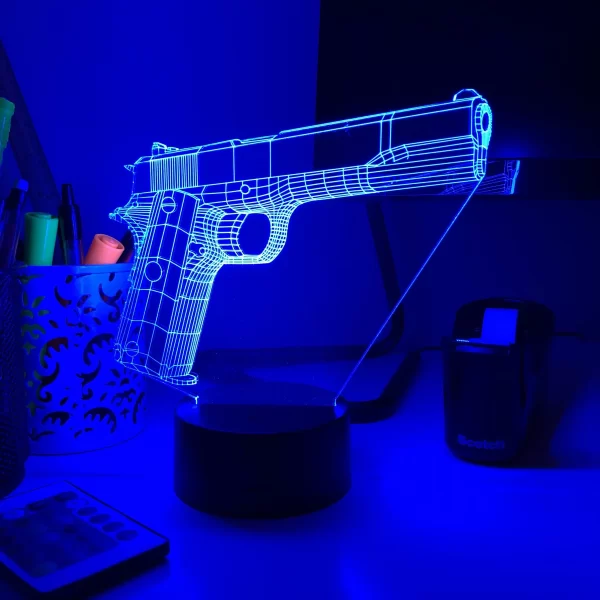 Pistol 2-1 3D Illusion Lamp - Image 3