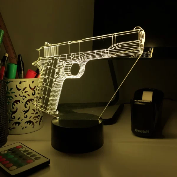 Pistol 2-1 3D Illusion Lamp - Image 2