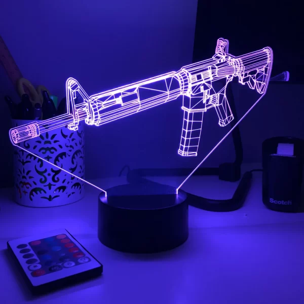 Rifle -15 3D Illusion Lamp