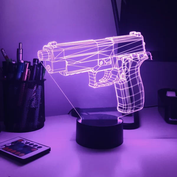 Pistol 7-1 3D Optical Illusion Lamp - Image 7