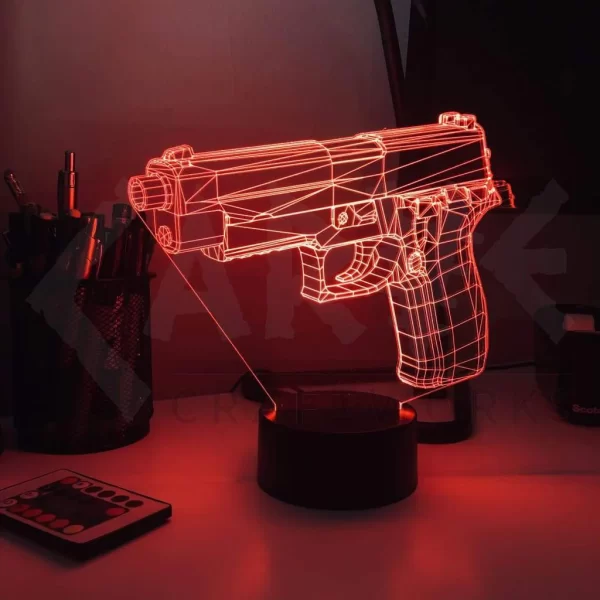 Pistol 7-1 3D Optical Illusion Lamp - Image 5