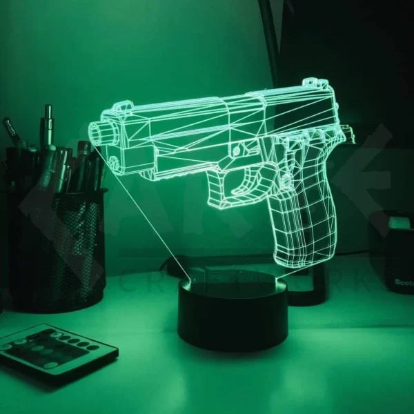 Pistol 7-1 3D Optical Illusion Lamp - Image 4