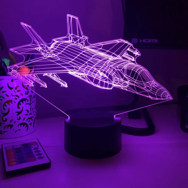 F-35 Lightning II Multi-Role Fighter Jet 3D Illusion Light