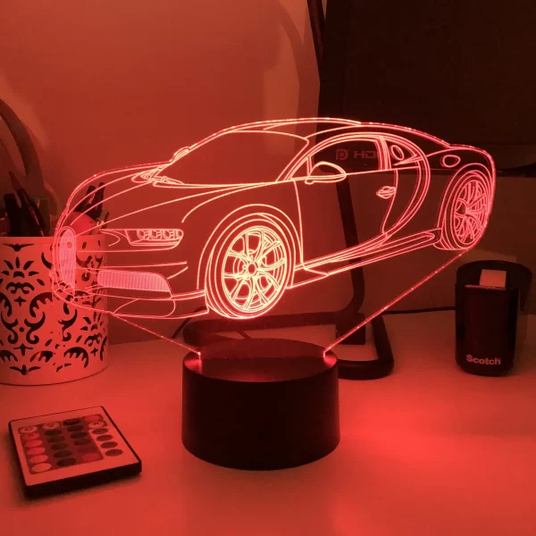 Sports Car 1 - 3D Optical Illusion Lamp - Image 7