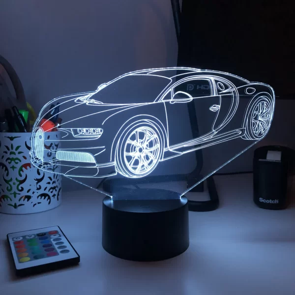 Sports Car 1 - 3D Optical Illusion Lamp - Image 5