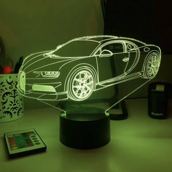 Sports Car 1 - 3D Optical Illusion Lamp - Image 4