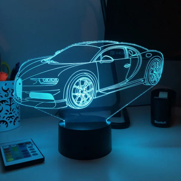 Sports Car 1 - 3D Optical Illusion Lamp - Image 3