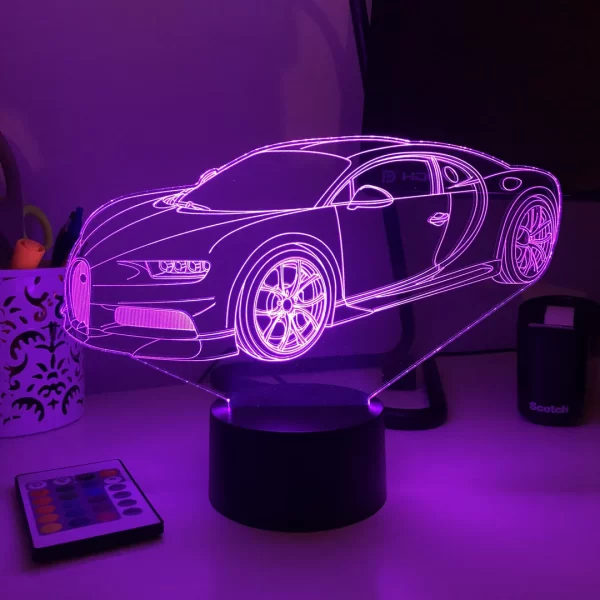 Sports Car 1 - 3D Optical Illusion Lamp - Image 2