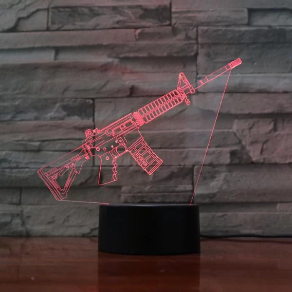 Rifle -15 Slanted 3D Illusion Lamp - Image 7