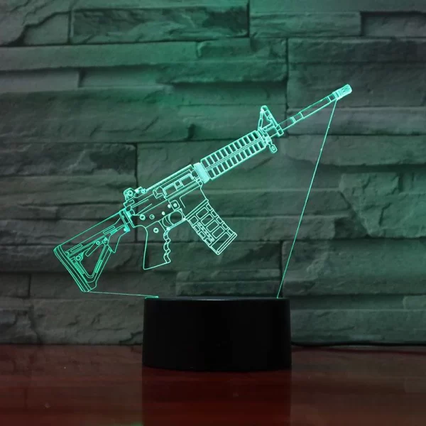 Rifle -15 Slanted 3D Illusion Lamp - Image 6