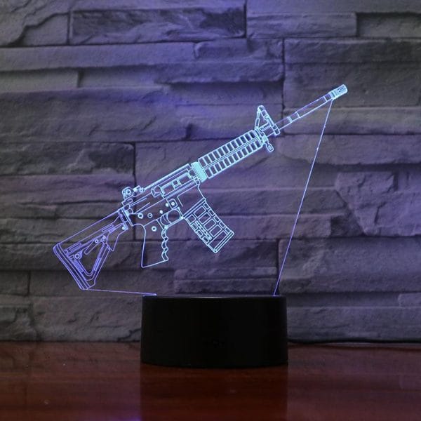 Rifle -15 Slanted 3D Illusion Lamp