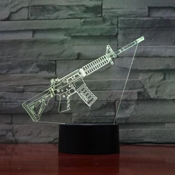 Rifle -15 Slanted 3D Illusion Lamp - Image 5