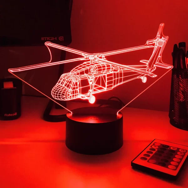 UH-60 Blackhawk Helicopter 3D Illusion Light - Image 7