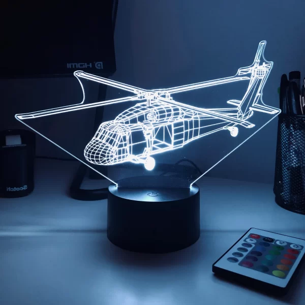 UH-60 Blackhawk Helicopter 3D Illusion Light - Image 5