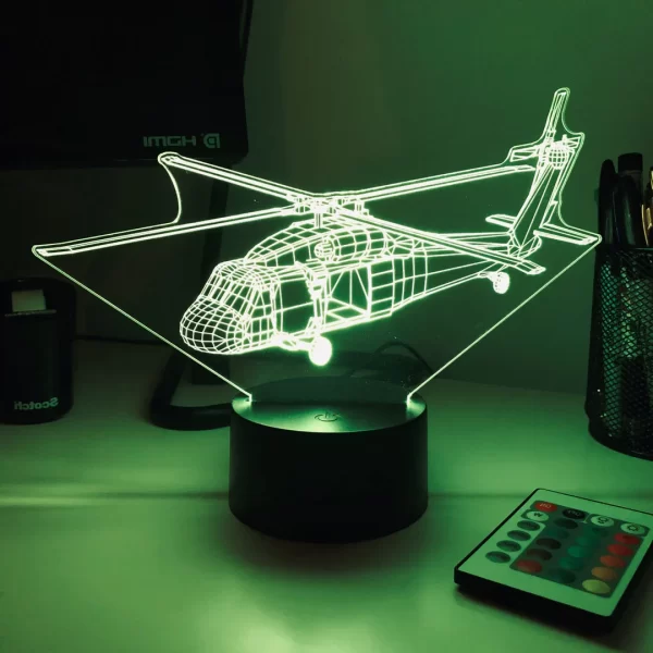 UH-60 Blackhawk Helicopter 3D Illusion Light - Image 4