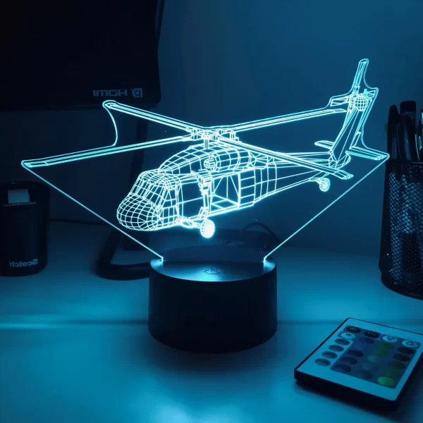 UH-60 Blackhawk Helicopter 3D Illusion Light - Image 3