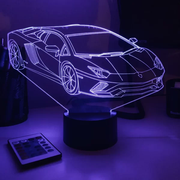 Sports Car 2 - 3D Optical Illusion Lamp - Image 5