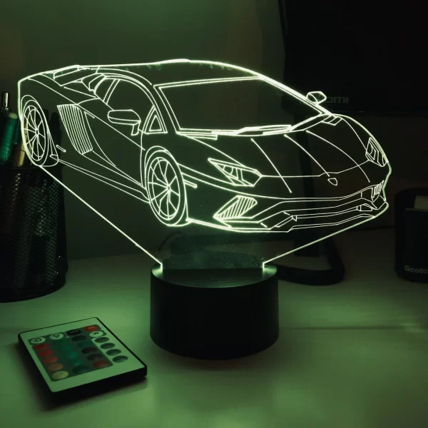 Sports Car 2 - 3D Optical Illusion Lamp - Image 3