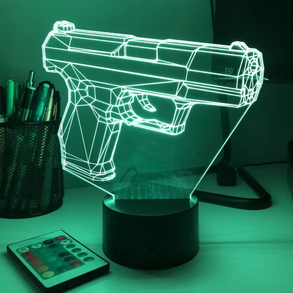 Pistol 10-1 Firearm 3D Illusion Light - Image 6