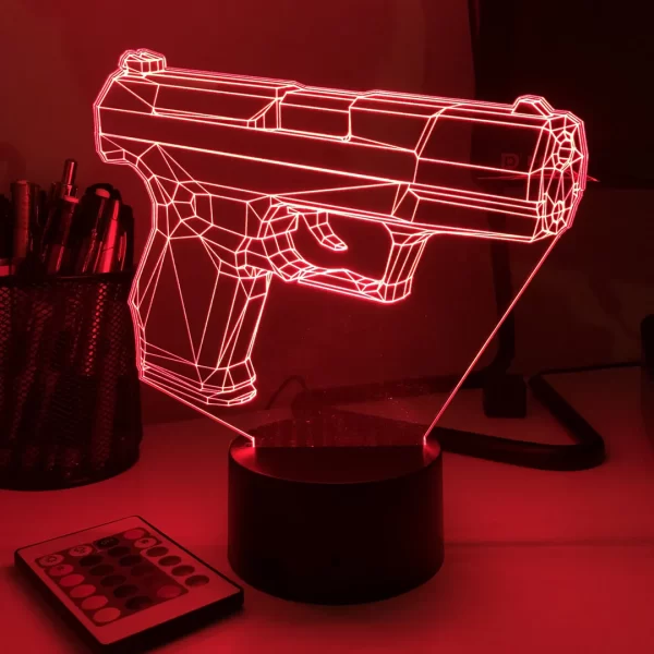 Pistol 10-1 Firearm 3D Illusion Light - Image 3