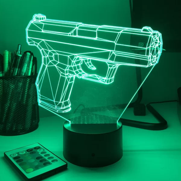 Pistol 10-1 Firearm 3D Illusion Light - Image 2