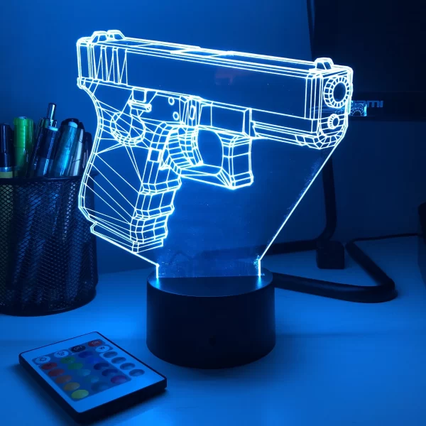 Pistol 0-1 Firearm 3D Illusion Light - Image 7