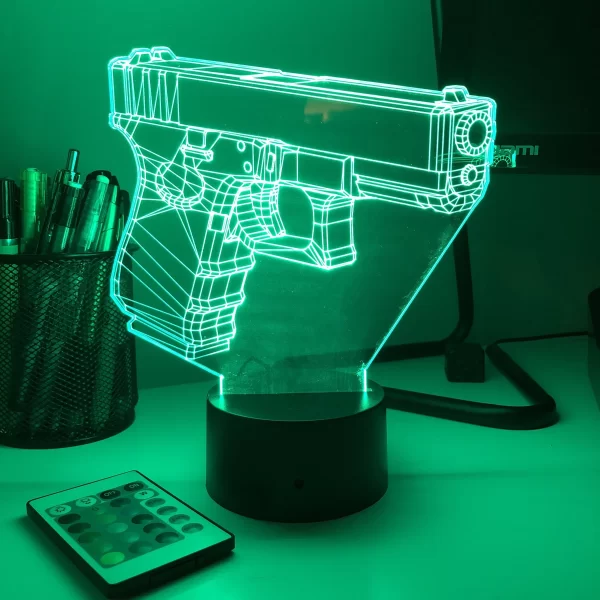 Pistol 0-1 Firearm 3D Illusion Light - Image 5