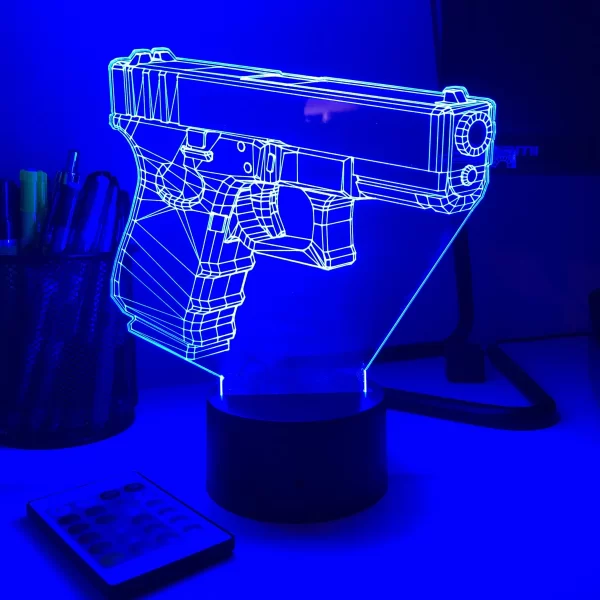 Pistol 0-1 Firearm 3D Illusion Light - Image 4