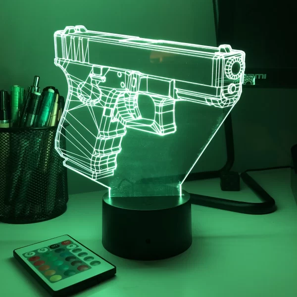 Pistol 0-1 Firearm 3D Illusion Light - Image 2