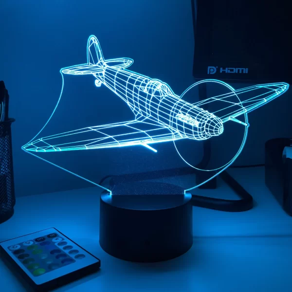 Spitfire Fighter Plane 3D Illusion Light