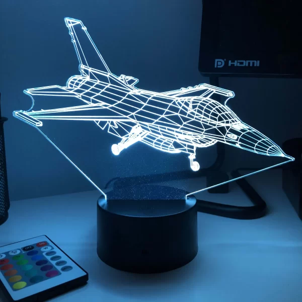 F-16 Fighting Falcon Fighter Jet 3D Illusion Light - Image 2