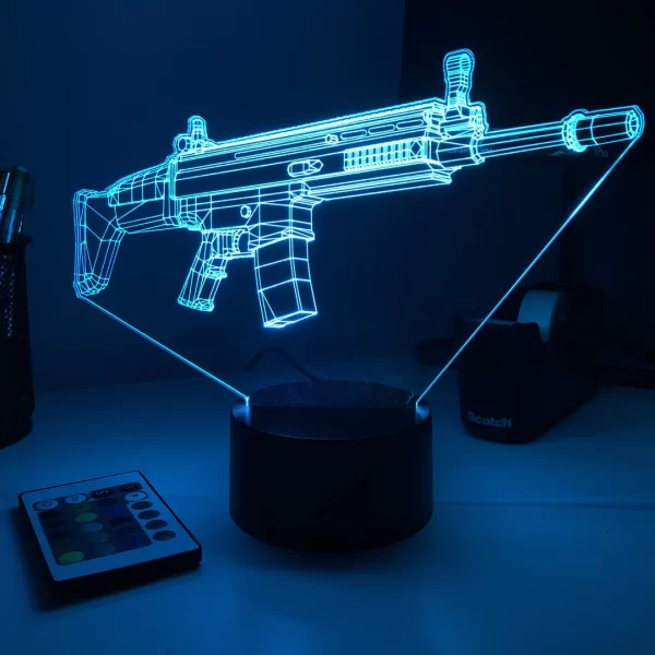 Rifle 5.56 Firearm 3D Illusion Light