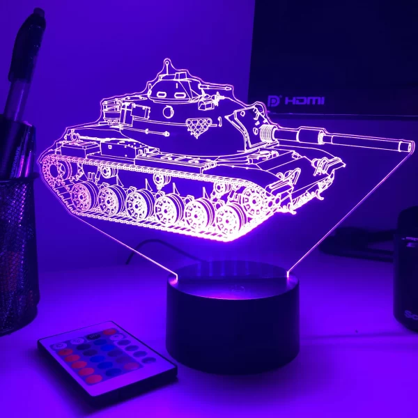 M60 Patton main battle tank 3D illusion light