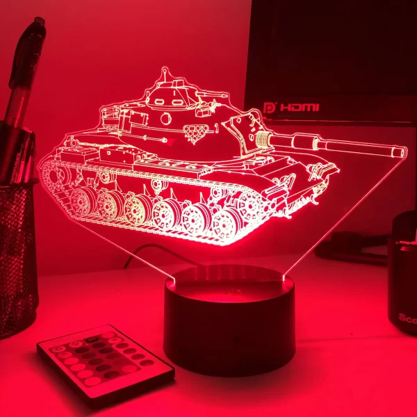 M60 Patton main battle tank 3D illusion light - Image 3