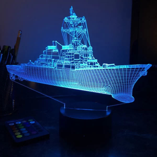 USN Guided Missile Destroyer 3D Magic Light - Image 2