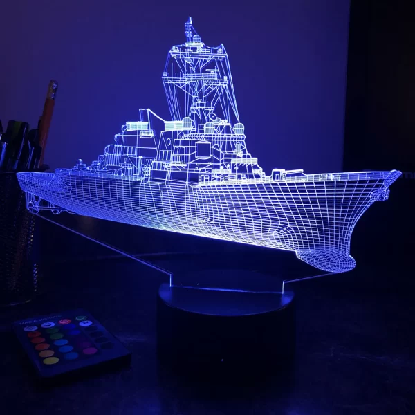 USN Guided Missile Destroyer 3D Magic Light