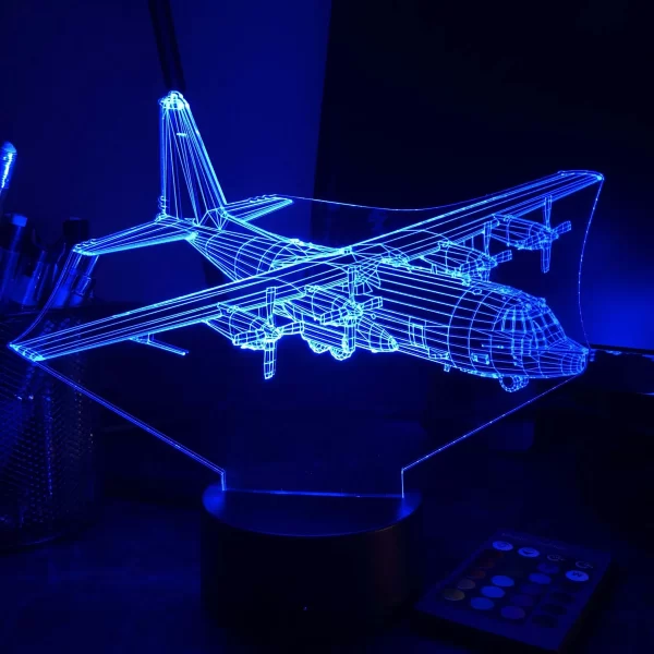 Military C-130 Transport Plane 3D Illusion Light