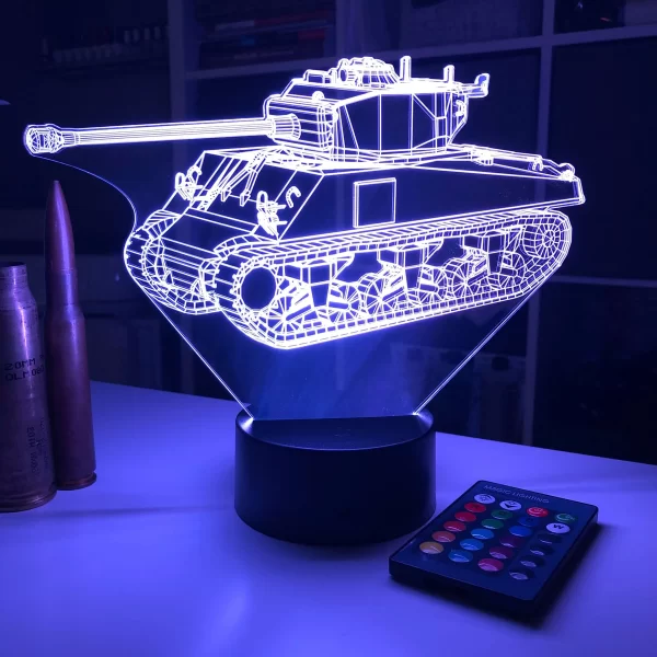 M4 Sherman Tank 3D Illusion Light - Image 5