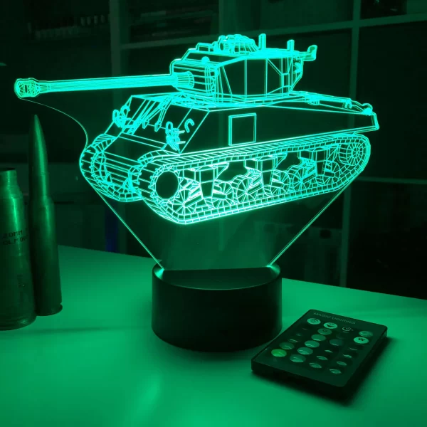 M4 Sherman Tank 3D Illusion Light - Image 3