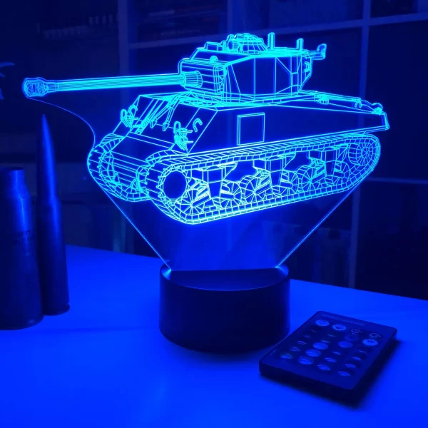 M4 Sherman Tank 3D Illusion Light