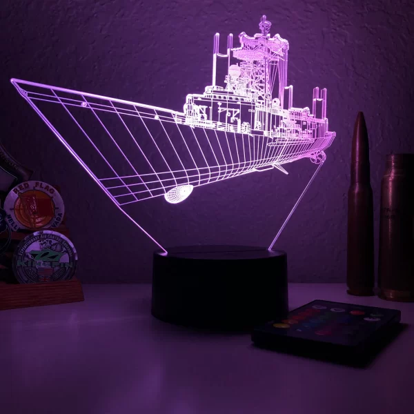 USN Oliver Hazard Perry Frigate 3D illusion light - Image 6