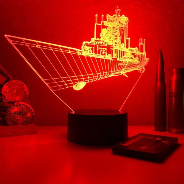 USN Oliver Hazard Perry Frigate 3D illusion light - Image 5