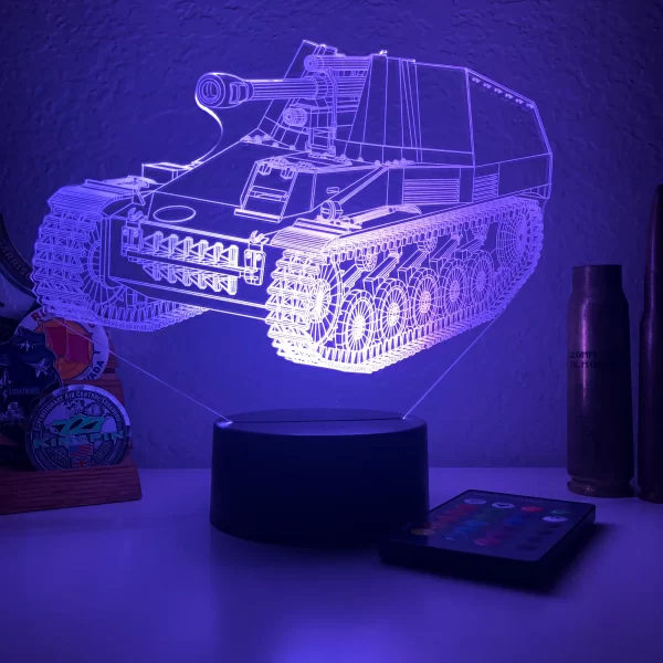 WWII German Wespe Artillery 3D Illusion Lamp